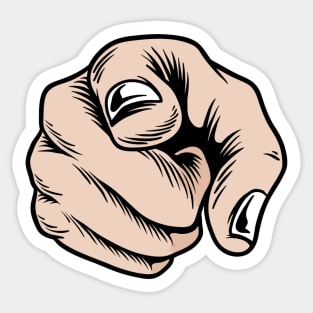 Finger Pointing Sticker